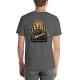 Fire Brand Gear unisex tee shirt in asphalt (M-3XL) We Came! We Saw! We Kicked Ash!